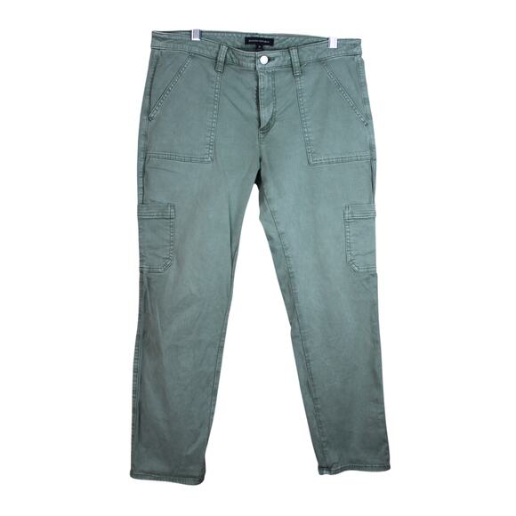 Banana Republic Pants - Banana Republic Army Green Sloan Chino Flight Jacket Cargo Pants Casual Size 10